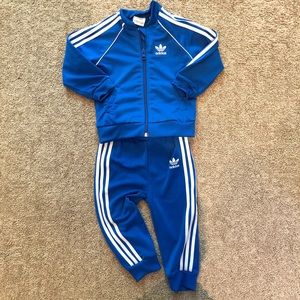 Adidas SST royal blue track suit, 12 months